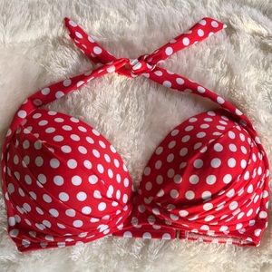 Bigger bust polka dot bikini top